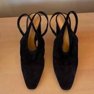 The Row Camil Suede Slingback Pumps 7.5/37.5